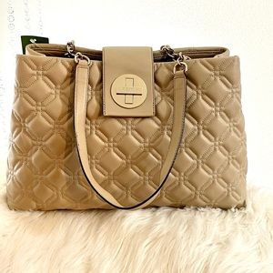 NWT Kate Spade Elena Astor Court Coffee Tan Bag 100% Authentic